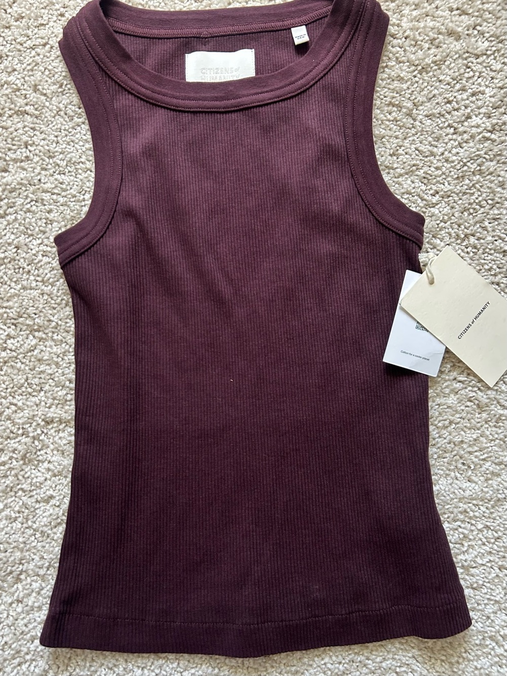 Citizens Of Humanity Ribbed Tank Top - Plum